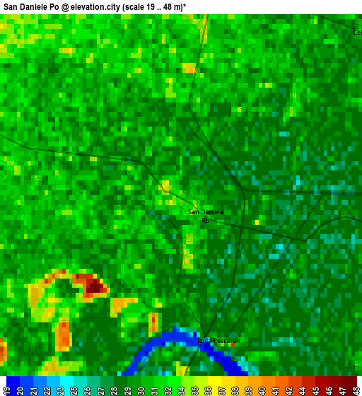 San Daniele Po elevation map