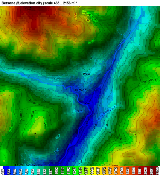 Bersone elevation map