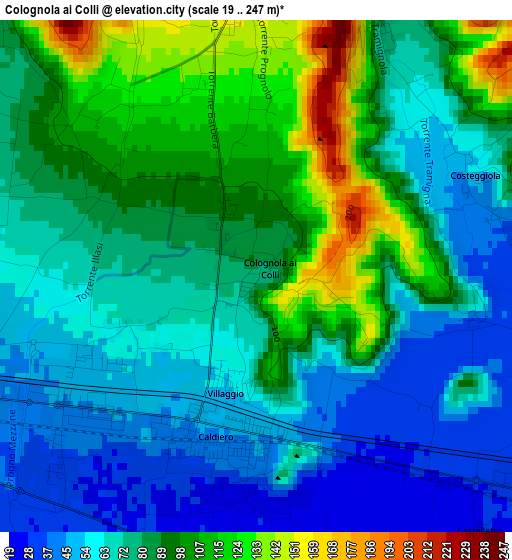 Colognola ai Colli elevation map