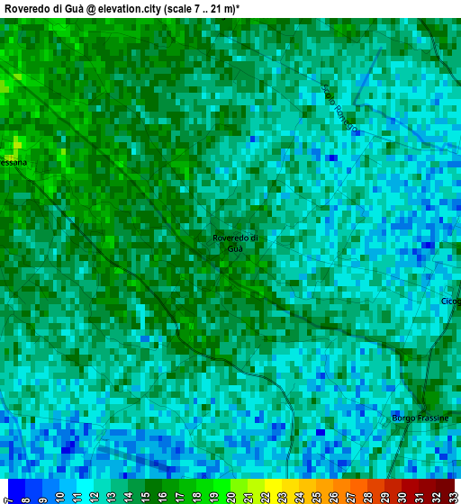 Roveredo di Guà elevation map