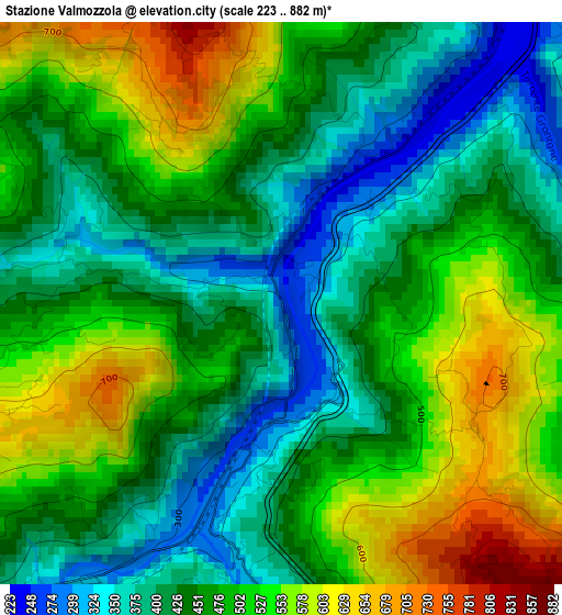 Stazione Valmozzola elevation map