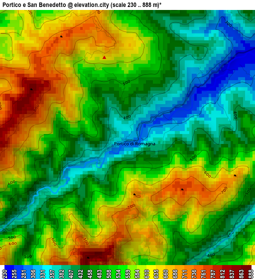 Portico e San Benedetto elevation map