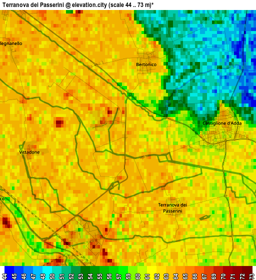 Terranova dei Passerini elevation map