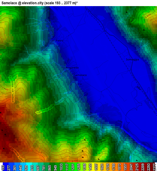 Samolaco elevation map