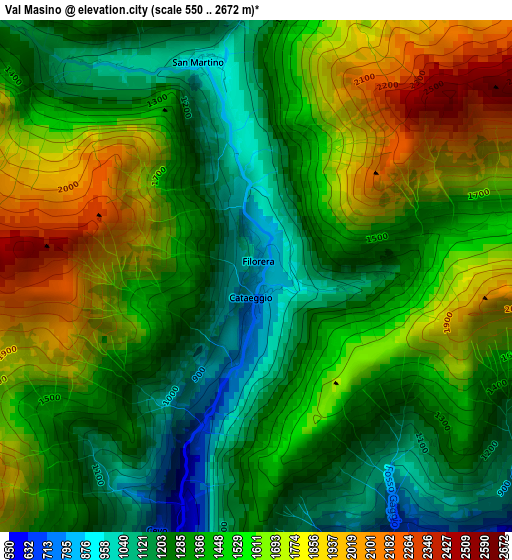 Val Masino elevation map