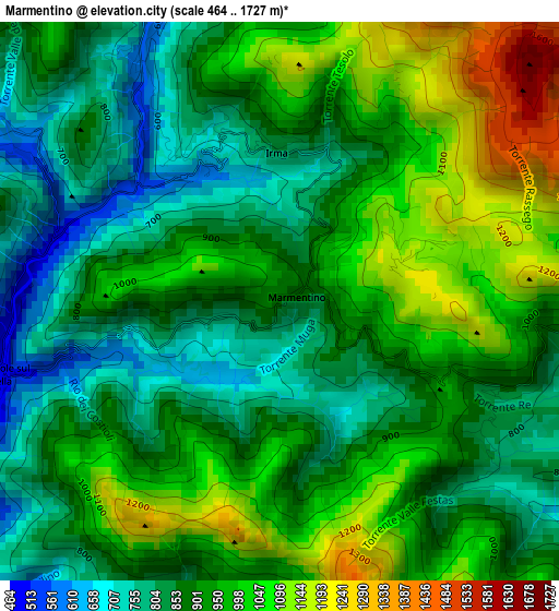 Marmentino elevation map