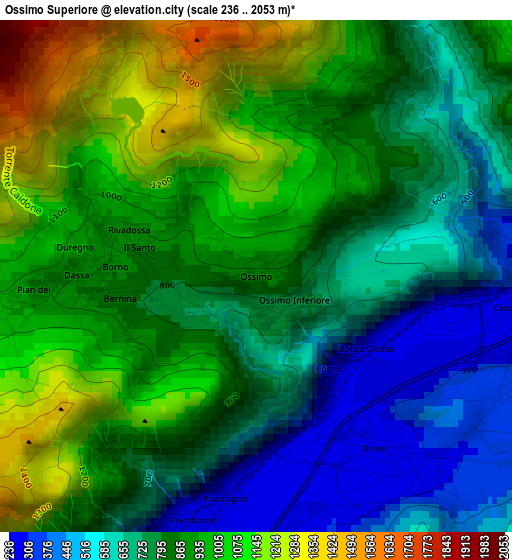 Ossimo Superiore elevation map