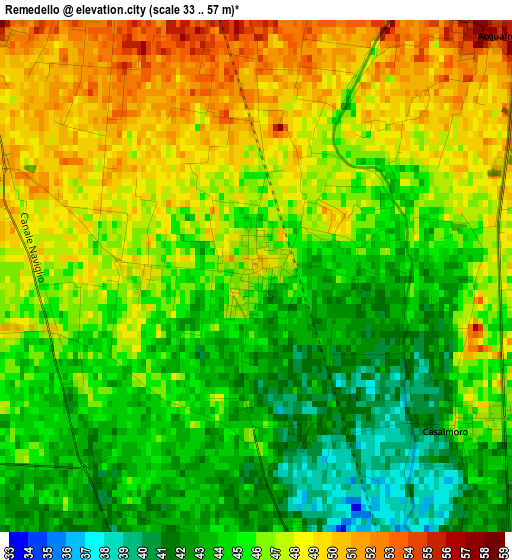 Remedello elevation map