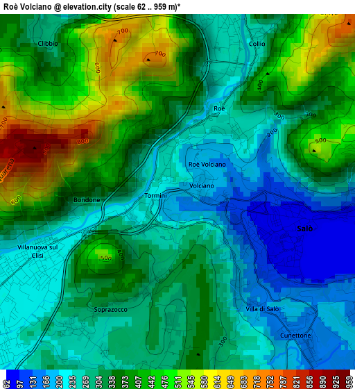 Roè Volciano elevation map