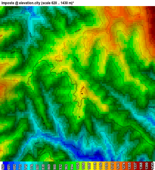 Imposte elevation map