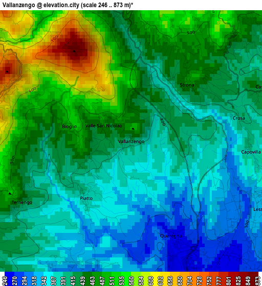 Vallanzengo elevation map