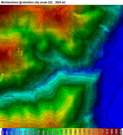 Montescheno elevation map