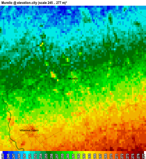 Murello elevation map