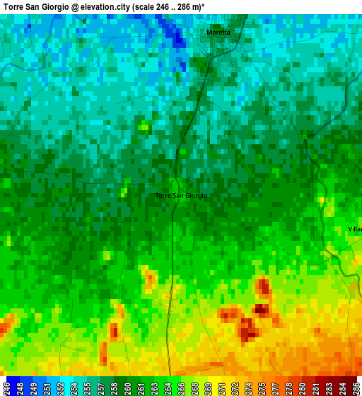 Torre San Giorgio elevation map