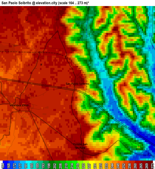 San Paolo Solbrito elevation map