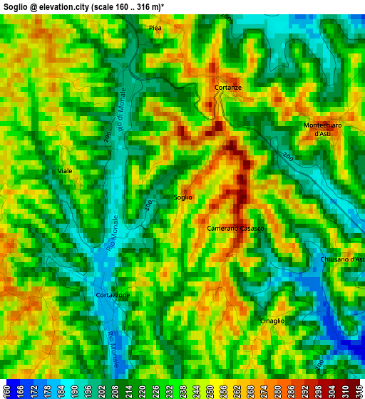 Soglio elevation map