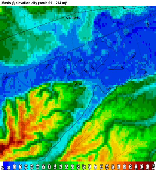 Masio elevation map