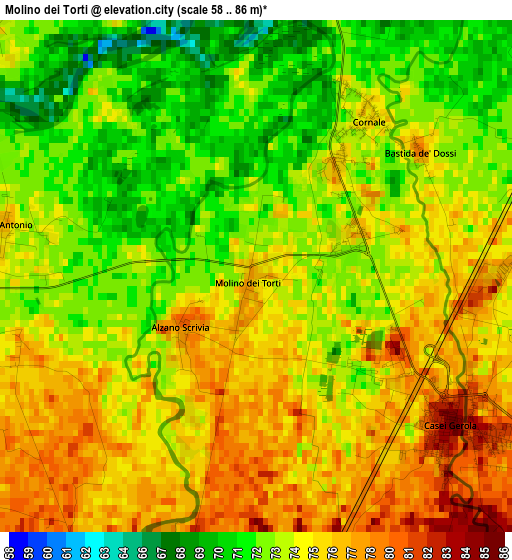 Molino dei Torti elevation map