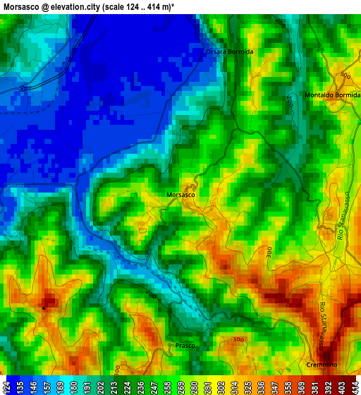 Morsasco elevation map