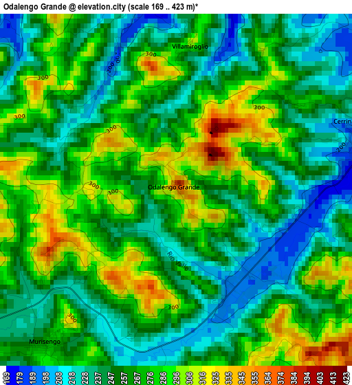 Odalengo Grande elevation map