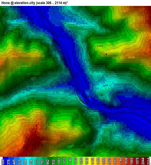 Hone elevation map