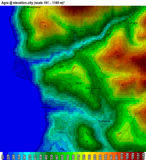 Agra elevation map