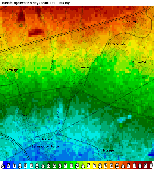 Masate elevation map