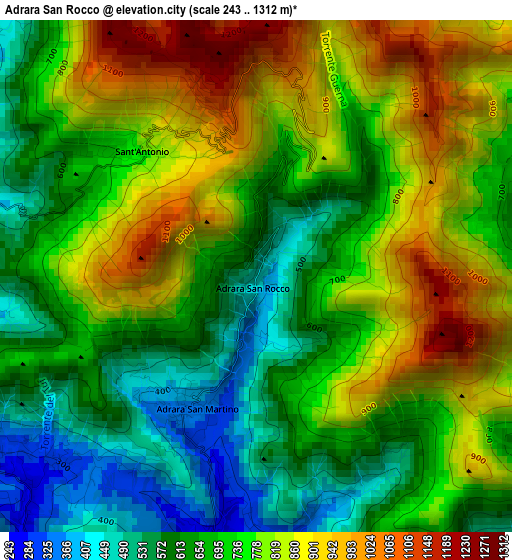 Adrara San Rocco elevation map