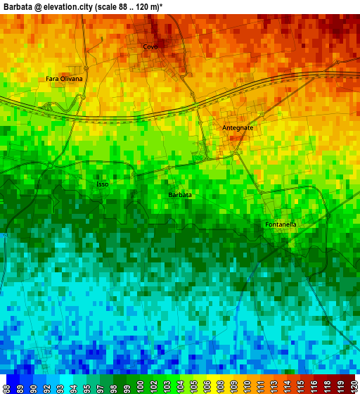 Barbata elevation map