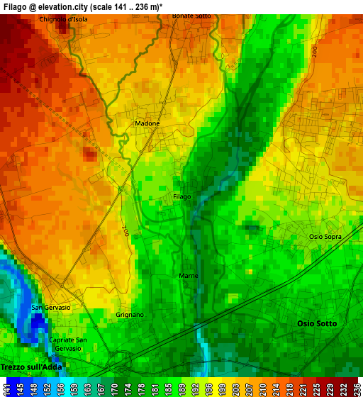 Filago elevation map