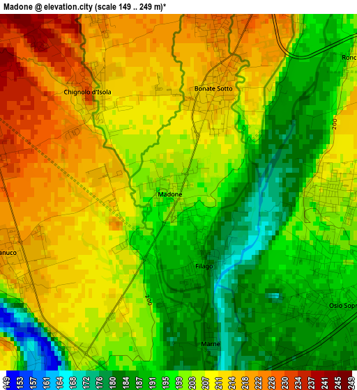 Madone elevation map