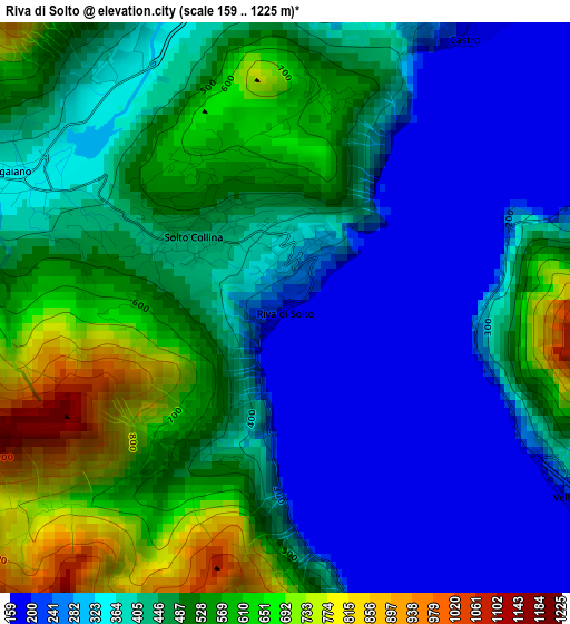 Riva di Solto elevation map