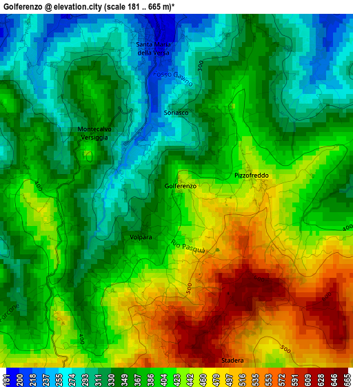 Golferenzo elevation map