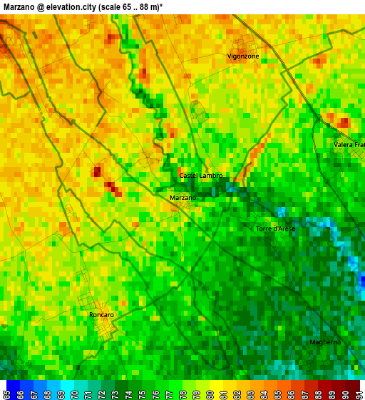 Marzano elevation map