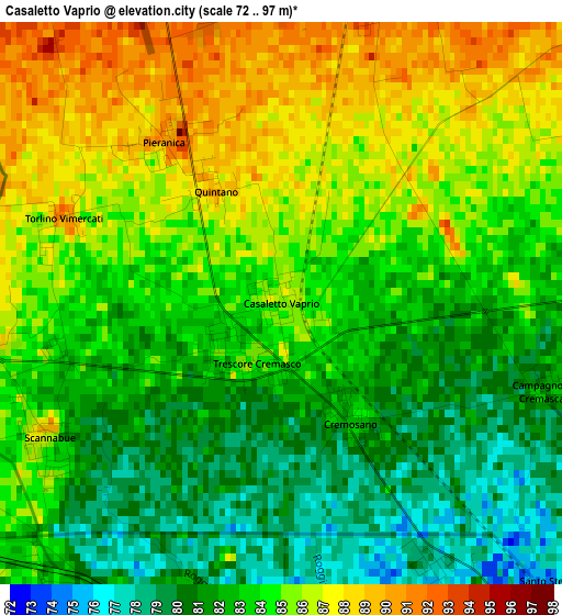 Casaletto Vaprio elevation map