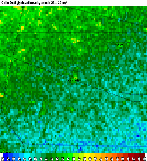 Cella Dati elevation map