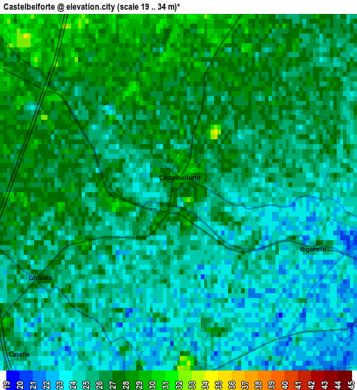 Castelbelforte elevation map