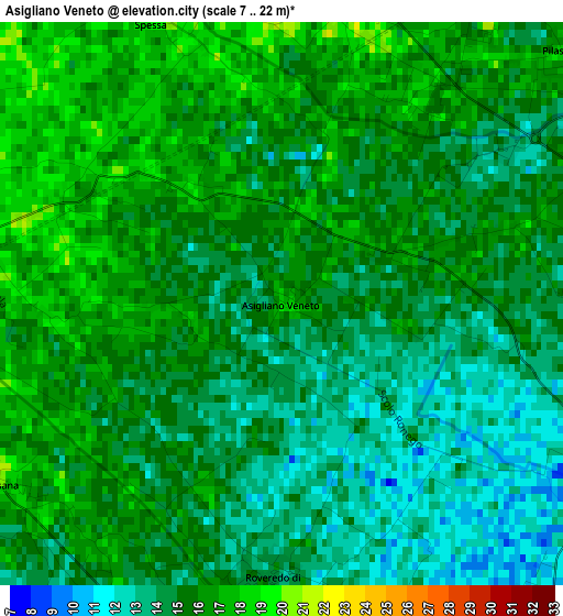 Asigliano Veneto elevation map