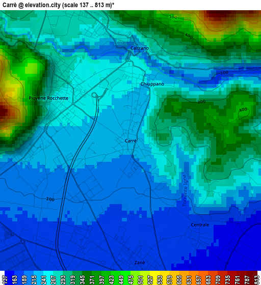 Carrè elevation map