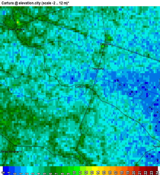 Cartura elevation map