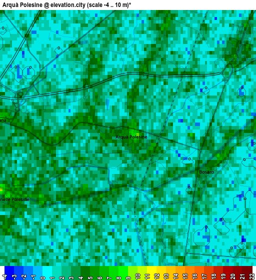 Arquà Polesine elevation map