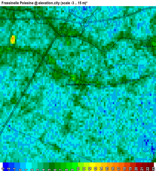 Frassinelle Polesine elevation map