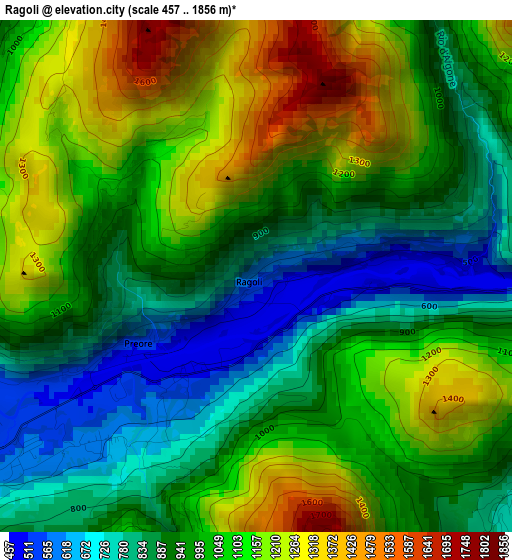 Ragoli elevation map