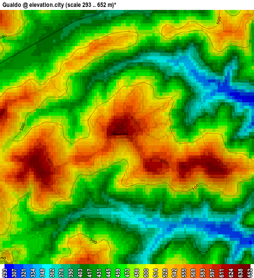 Gualdo elevation map