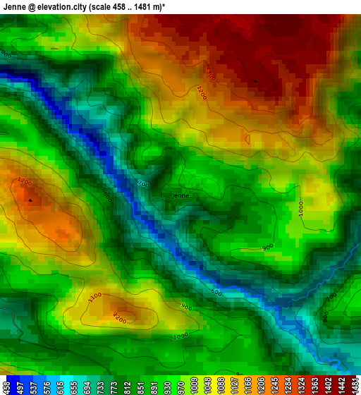 Jenne elevation map