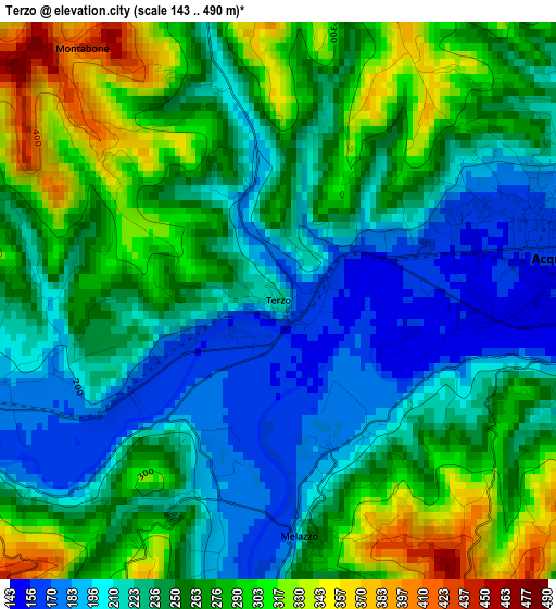 Terzo elevation map