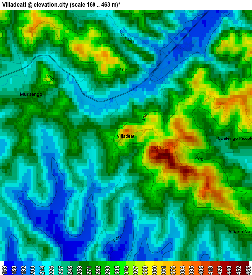 Villadeati elevation map