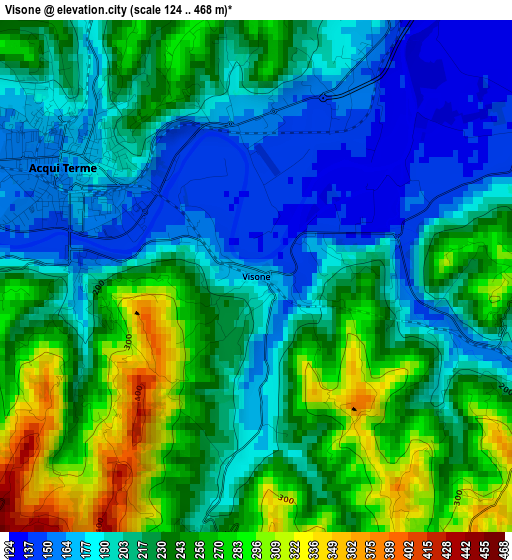 Visone elevation map