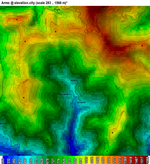 Armo elevation map