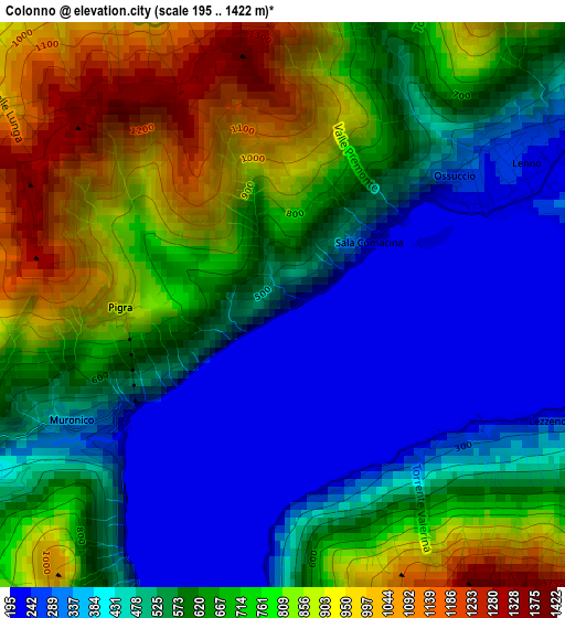 Colonno elevation map